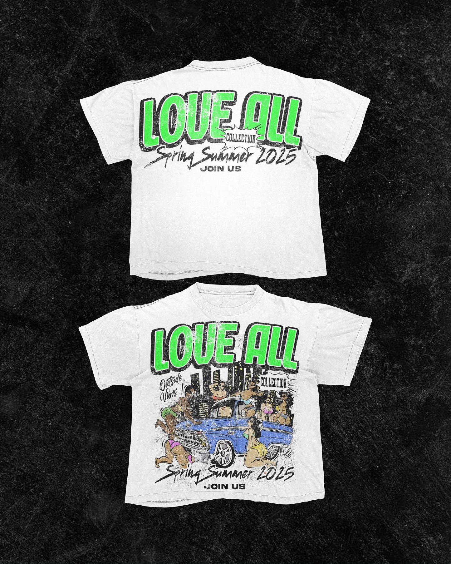 “Outside Vibes” 1 Vintage Tee (Only Available In White)